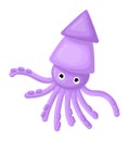 Mysterious Purple Squid Tentacles Cute Deep Sea Creature Royalty Free Stock Photo